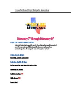 Texas Salt & Light Brigade Assembly @ Estes Ranch
