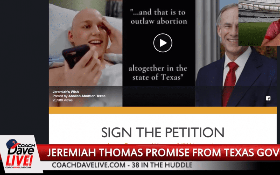 Sign Petition – Pro Life Promise to Jeremiah