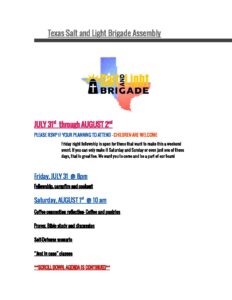 Texas Salt & Light Brigade Assembly @ Estes Ranch
