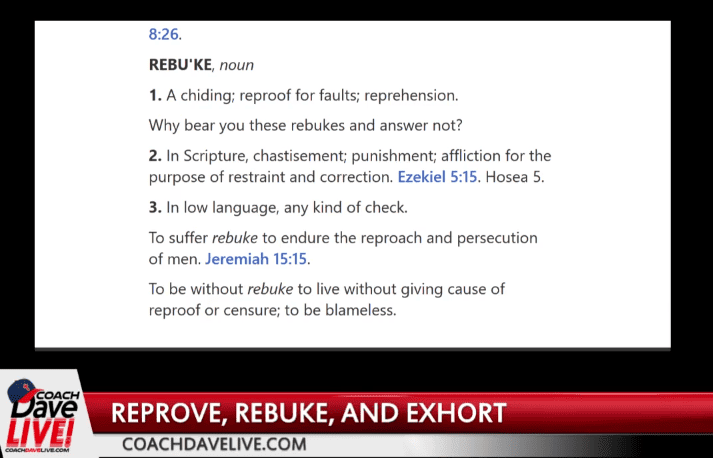 Reprove, Rebuke and Exhort