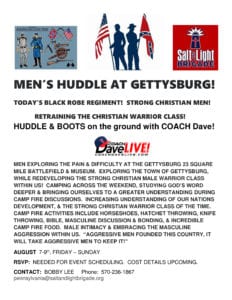Men's Huddle with Coach @ Gettysburg | Gettysburg | Pennsylvania | United States