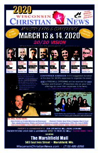 Vision 20/20: Wisconsin Christian News Ministry Expo & Conference @ The Marshfield Mall | Marshfield | Wisconsin | United States